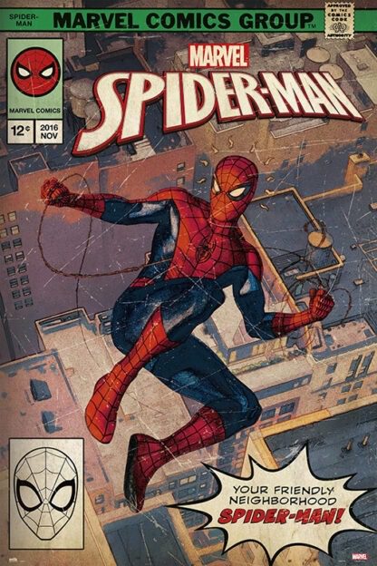 POSTER MARVEL SPIDER-MAN COMIC FRONT