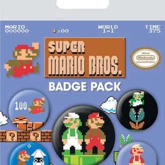 SUPER MARIO BROS BADGE PACK